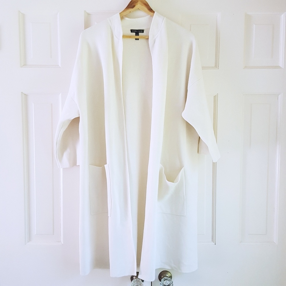EILEEN FISHER Silk Blend Kimono Jacket Cardigan